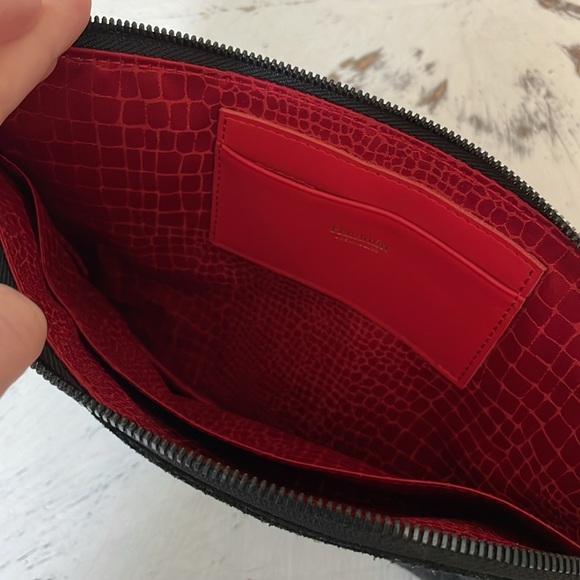 Hammitt “Richard” Large Black Suede Wristlet - Picture 6 of 11